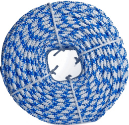 Шнур яхтенный Экстрим 6мм*100м 20-прядный нагрузка 490 кг бело-синий Петроканат (115312P)